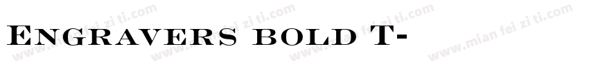 Engravers bold T字体转换